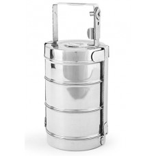 Deals, Discounts & Offers on  - Profusion Stainless Food Grade Steel Tiffin/Lunch Box - 3 Tier - Capacity-1000 ml per Tier Dia 13 cm