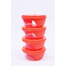 Deals, Discounts & Offers on  - Unica Plastic 2k Round Vent Lid Bowl, 760 Ml, Multicolor, 4 Piece
