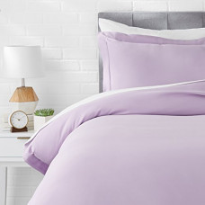 Deals, Discounts & Offers on  - AmazonBasics Microfiber Comforter COVER with pillow cover - Single (66x90-inch, 2-Piece), Frosted Lavender (COMFORTER NOT INCLUDED)