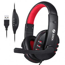 Deals, Discounts & Offers on  - Zoook ZK-Communicate Wired Over Ear Headphone with Mic (Black, Red)