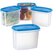 Deals, Discounts & Offers on  - Primeway Polypropylene Space Savers Oblong Food Containers, 1Litre, 4 Pcs, Blue
