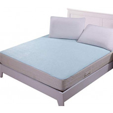Deals, Discounts & Offers on  - Rite Clique Waterproof Double Bed Mattress Protector Sheet with Elastic Straps (Sky Blue)