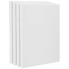 Deals, Discounts & Offers on  - Amazon Brand - Solimo Medium Grain Cotton Stretched Canvas with Wooden Frame, 10 x 12 inch, Set of 4