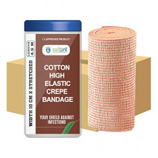 Deals, Discounts & Offers on  - safent SAFE0059-SET-4 Cotton High Elastic Bandage - 4 Inch - (10Cm*4.5M) (Set of 4) (Beige)