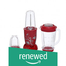 Deals, Discounts & Offers on  - (Renewed) Wonderchef Nutri-Blend 63152296 400-Watt Mixer Grinder with 3 Jars (Red)
