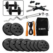 Deals, Discounts & Offers on  - Aurion C3W25KG Home Gym Set (Black)