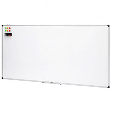 Deals, Discounts & Offers on  - Amazon Basics Whiteboard Drywipe Magnetic with Pen Tray and Aluminium Trim, 180 cm x 90 cm (WxH)