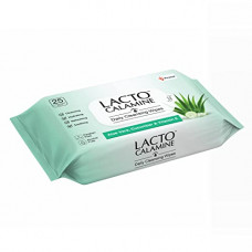 Deals, Discounts & Offers on  - Lacto Calamine Daily Cleansing Face Wipes with Aloe Vera, Cucumber and Vitamin E (25 wipes) Pack of 1