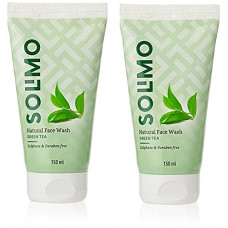 Deals, Discounts & Offers on Beauty Care - Amazon Brand - Solimo Green Tea Face Wash, 150ml (Pack of 2)