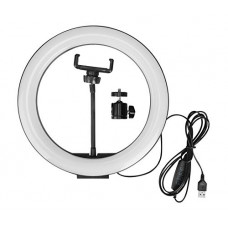 Deals, Discounts & Offers on Accessories - Photron 10 inch Professional USB Powered LED Ring Light with Mobile Holder