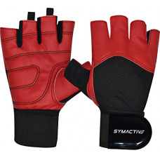 Deals, Discounts & Offers on Accessories - Amazon Brand - Symactive Gym Training Gloves, Set of 2, X-Large, Drive, Red