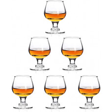 Deals, Discounts & Offers on  - Ginoya brothers Elegant Wine Glasses Set For Kitchen & Restaurant & Party Set of 6 Whiskey Glasses, Beer Glasses, Brandy, Cocktails.( 95 ml)