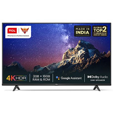Deals, Discounts & Offers on Televisions - TCL 139 cm (55 inches) 4K Ultra HD Certified Android Smart LED TV 55P615 (Black) (2020 Model) | With Dolby Audio