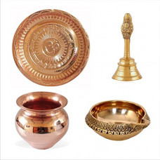 Deals, Discounts & Offers on  - Himshikhar Pooja Samagri Combo of Handmade Copper