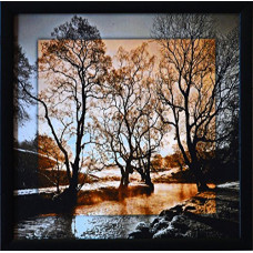 Deals, Discounts & Offers on  - eCraftIndia 'Scenery View' UV Art Painting (Synthetic Wood, 28 cm x 28 cm, Satin Matt Texture), Multicolour