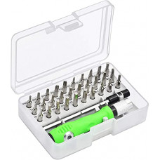 Deals, Discounts & Offers on Hand Tools - Farraige 32 In 1 Mini Screwdriver Bits Set with Magnetic Flexible Extension Rod For Home Appliance; Laptop; Mobile; Computer Repairing Preparations (Green)