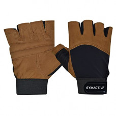 Deals, Discounts & Offers on Accessories - Amazon Brand - Symactive Gym Training Gloves, Set of 2, Large, Vision, Brown/Black