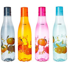 Deals, Discounts & Offers on  - Amazon Brand - Solimo Plastic Fridge Water Bottle Set (4 pieces, Multicolour, Citrus Pattern)