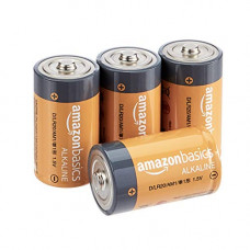 Deals, Discounts & Offers on Electronics - AmazonBasics D Cell Everyday Alkaline Batteries (4-Pack)