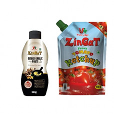 Deals, Discounts & Offers on  - Varun Agro Tomato Ketchup (Tomato ketchup bottle 950g+ Ginger garlic paste bottle 450g)