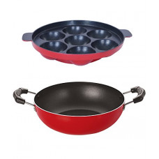 Deals, Discounts & Offers on Cookware - Nirlon Non-Stick Appam and Kadai Combo Kitchenware Set, 2.6mm_KD10_AP(7)