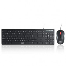 Deals, Discounts & Offers on  - Zinq ZQ-1200 Combo of Full-Size Keyboard with Noiseless Keys, Optical Mouse with 1600 DPI