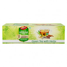 Deals, Discounts & Offers on  - Dabur Vedic Suraksha Green Tea | Builds Immunity | Contains Ayurvedic Herbs Like Tulsi, Daalchini, Shunthi, Black Pepper and Kishmish, 100 Tea Bags