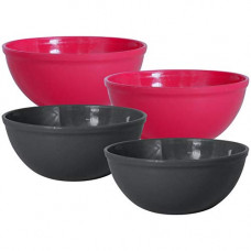 Deals, Discounts & Offers on  - Wonder Plastic Sigma 500 Microwave Bowl Set, 4 pc Mixing Bowl 450 ml, Red Cyan Yellow Violet Color, Made in India, KBS02087