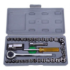 Deals, Discounts & Offers on  - RUJAL 40 in 1 Screwdriver Sets Automobile Motorcycle Box Socket Wrench Hardware Auto Car Repair Tools kit (Multi Color)