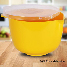 Deals, Discounts & Offers on  - Iveo Pure Melamine Mixing Bowl with Lid Set 2000 ml Yellow, Standard