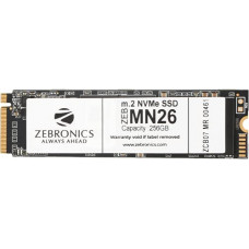 Deals and Offers on - ZEBRONICS ZEB-MN26 256GB M.2 NVMe Solid State Drive (SSD), with 1900MB/s Read Speed, PCIe Gen 3.0, Next Level Performance, Ultra Low Power Consumption, Thermal Management and Silent Operation. Deals, Discounts & Offers on - ZEBRONICS ZEB-MN26 256GB M.2 NVMe Solid State Drive (SSD), with 1900MB/s Read Speed, PCIe Gen 3.0, Next Level Performance, Ultra Low Power Consumption, Thermal Management and Silent Operation.