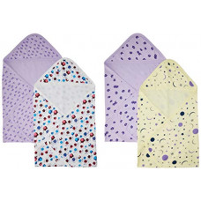 Deals, Discounts & Offers on Baby Care - Amazon Brand - Solimo Hooded Baby Towel/ Wrapper, Pack of 4 (508.0mm L X 610.0mm W)