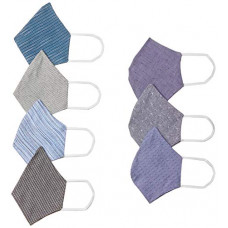 Deals, Discounts & Offers on  - Aalia Women's Linen Reusable Face Mask LDMASK7_Assorted_One Size (Pack of 7)