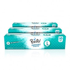 Deals and Offers on - Presto! Amazon Brand - 100% Compostable Eco-friendly Garbage Bags, Large (24 x 32 inches) - 10 bags/roll (Pack of 3) Deals, Discounts & Offers on - Presto! Amazon Brand - 100% Compostable Eco-friendly Garbage Bags, Large (24 x 32 inches) - 10 bags/roll (Pack of 3)