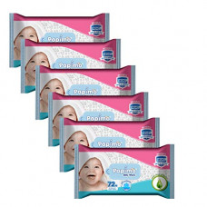 Deals and Offers on Baby Care - Papimo Ultrasoft Baby Wet Wipes With Aloe Vera NO Parabens NO Alcohol - 72 Count (Pack of 6) Deals, Discounts & Offers on Baby Care - Papimo Ultrasoft Baby Wet Wipes With Aloe Vera NO Parabens NO Alcohol - 72 Count (Pack of 6)