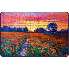 Deals and Offers on - Webby Poppy Field at Sunset Painting Wooden Jigsaw Puzzle, 500 Pieces Deals, Discounts & Offers on - Webby Poppy Field at Sunset Painting Wooden Jigsaw Puzzle, 500 Pieces