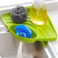 Deals, Discounts & Offers on  - Prexo Multipurpose Plastic Kitchen Sink Organizer Corner Tray (Large, Green)