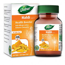 Deals and Offers on - DABUR Haldi Tablet - Health Booster | Anti Allergen | Enhances Immunity ( 60 + 20 tablets Free) Deals, Discounts & Offers on - DABUR Haldi Tablet - Health Booster | Anti Allergen | Enhances Immunity ( 60 + 20 tablets Free)