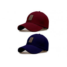 Deals, Discounts & Offers on Accessories - Bolax Combo ediko caps Blue and Maroon caps For Men Pack of 2 (Free Size)