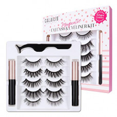 Deals, Discounts & Offers on Beauty Care - CALAILIS Magnetic False Eyelash and Magnetic Eyeliner Kit, Eye Makeup Waterproof Liquid Eye Liner, 3D Faux Mink Eye Lashes Natural Reusable Lashes 5 Pairs, Free Applicator(CY05)