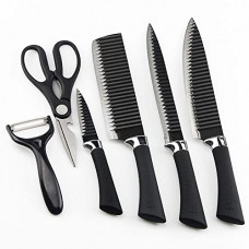Deals and Offers on - Wosta High-Carbon Stainless Steel Kitchen Knives - 6 Pcs Set (Black) Deals, Discounts & Offers on - Wosta High-Carbon Stainless Steel Kitchen Knives - 6 Pcs Set (Black)