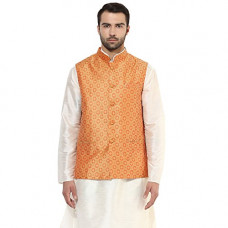 Deals, Discounts & Offers on Men - [Size 40] KISAH Men's art silk Waist Coat