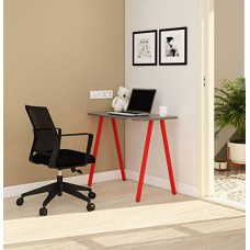 Deals, Discounts & Offers on Furniture - SOS Spacewood LiteOffice Wooden Finish A Line Desk Home and Office Table Standard (Red)