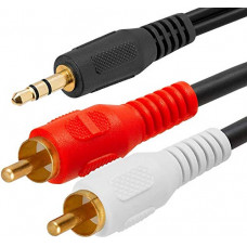 Deals, Discounts & Offers on Accessories -  SPIN CART 3.5mm to RCA Cable, 2RCA Male to 3.5mm Male Stereo Y Splitter Adapter Compatible with Phones, Laptop, HDTV, Speaker, Home Theater