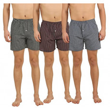 Deals, Discounts & Offers on Men - [Size M, L, XL] Lucky Roger Men's Cotton Boxers (Pack of 3)