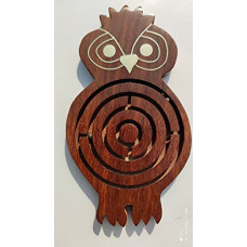 Deals, Discounts & Offers on Toys & Games - Popo Toys Wooden Labyrinth Board Game Ball in A Maze PuzzleOwl Shaped