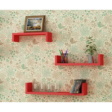 Deals, Discounts & Offers on Furniture - Home Sparkle Engineered Wood Wall Shelves | 3 Set Decorative Wall Mounted Shelves