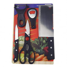 Deals, Discounts & Offers on  - AVMART All in 1 with Free Chopping Board Kitchen Knife Set/Scissors/Grater/Bottle Opener