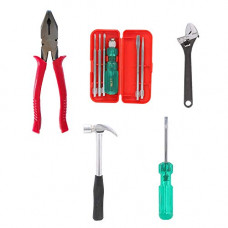 Deals, Discounts & Offers on Hand Tools - Suzec Johnson Advance Home Kit Combination Plier & 5-Pieces Screwdriver Kit (Multicolour) & Adjustable Wrench (300 mm) & Claw Hammer Steel Shaft & Two in One Screw Driver (Green)
