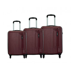 Deals, Discounts & Offers on  - VIP Trace Maroon Polycarbonate Hardsided Luggage Set of 3 Small, Medium & Large